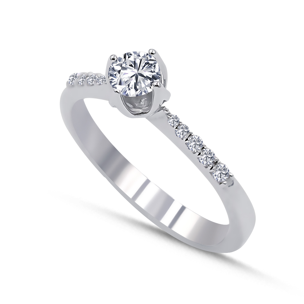 0,28 ct 0,08 ct Pırlanta Tektaş Yüzük