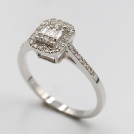 0,20 ct 0,08 Pırlanta Baget Yüzük